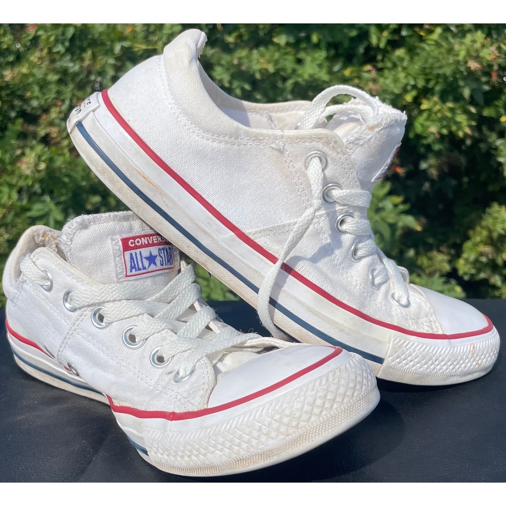 Converse All Star Low Top Sneakers Womens 9 White Canvas 563509F